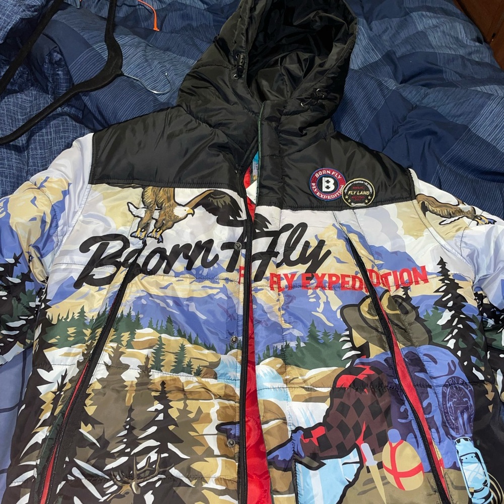 Born fly graphic jacket